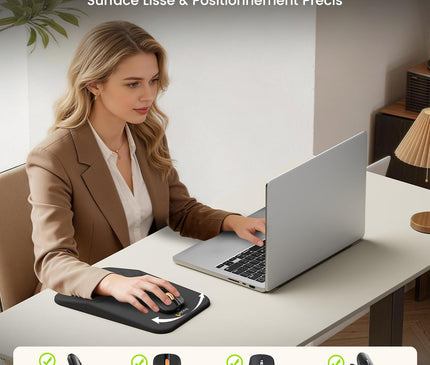 ProtoArc Tapis de Souris Ergonomique Repose-Poignet avec Fonction Massage