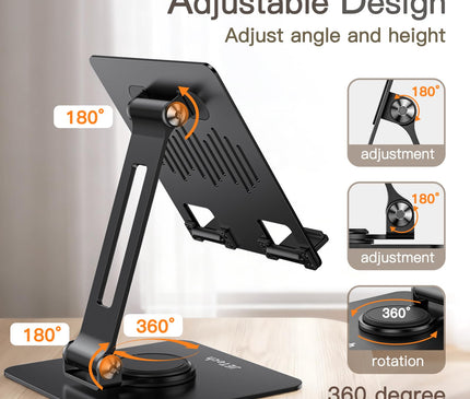 JETech Tablette Support, Base Rotative à 360 Degrés
