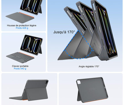 WIWU Coque Clavier iPad Pro 13 Pouces M4/M5
