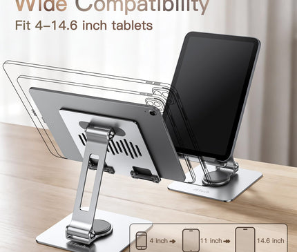 JETech Tablette Support, Base Rotative à 360 Degrés