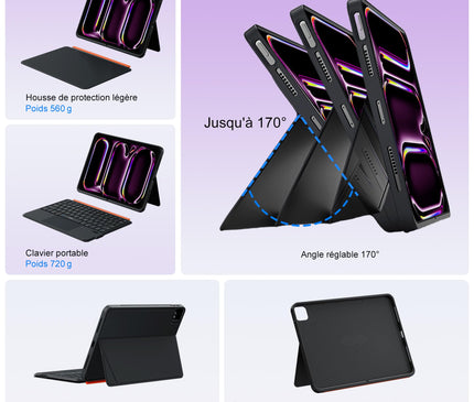 WIWU Coque Clavier iPad Pro 13 Pouces M4/M5