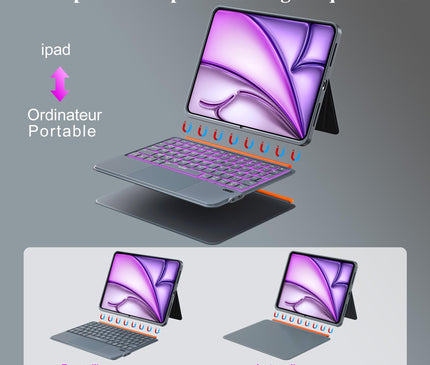 WIWU Coque Clavier iPad Pro 13 Pouces M4/M5