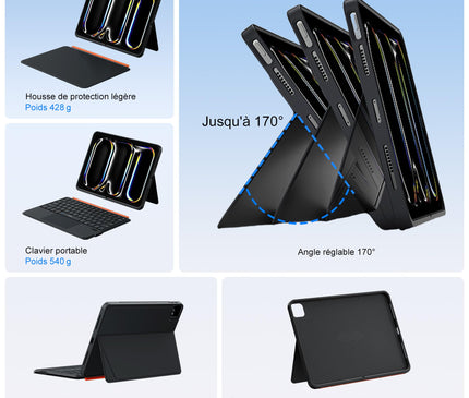 WIWU Coque Clavier iPad Pro 13 Pouces M4/M5