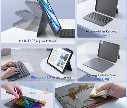 WIWU Coque Clavier iPad Pro 13 Pouces M4/M5