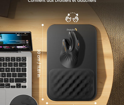 ProtoArc Tapis de Souris Ergonomique Repose-Poignet avec Fonction Massage