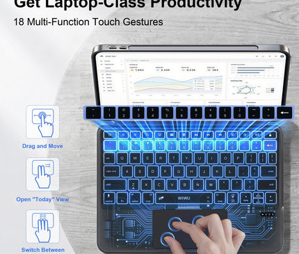 WIWU Coque Clavier iPad Pro 13 Pouces M4/M5